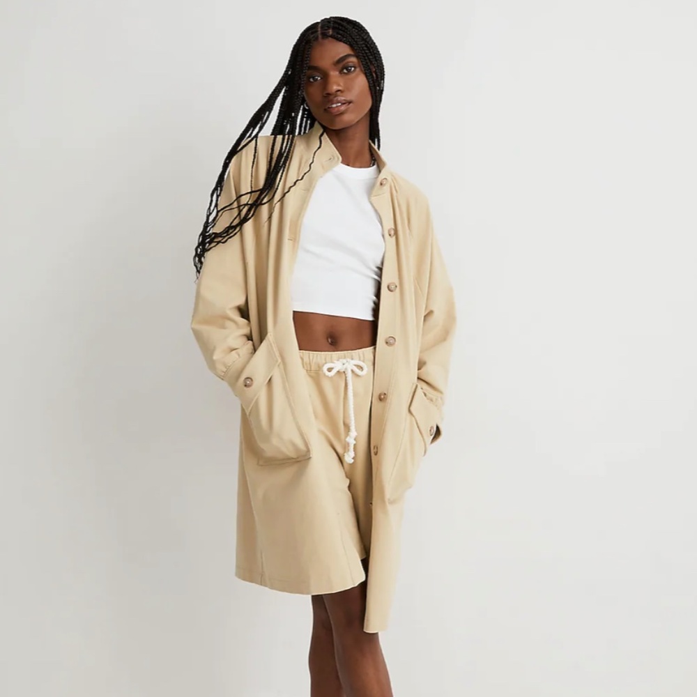 NWT Madewell Structured Terry Longline Coat